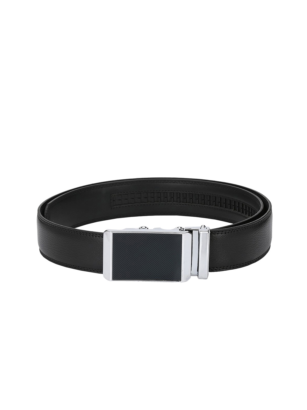 

Pacific Gold Men Black Solid Belt
