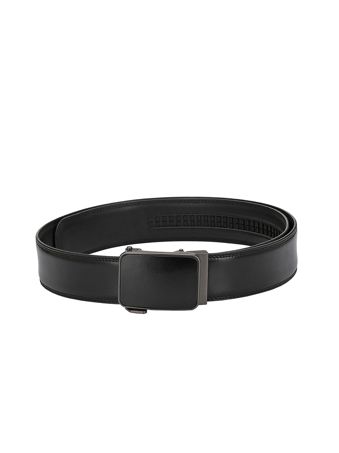 

Pacific Gold Men Black Solid Belt