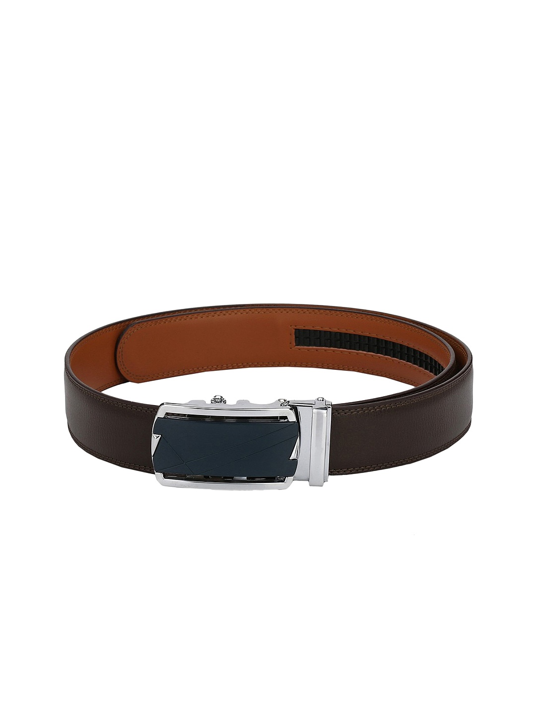 

Pacific Gold Men Brown Solid Leather Belt