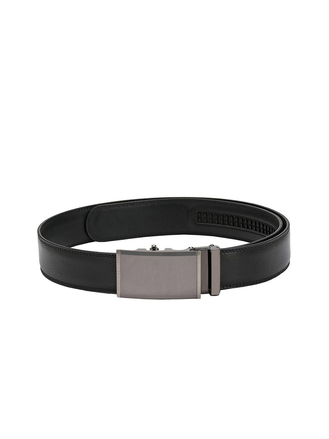 

Pacific Gold Men Black Leather Solid Belt