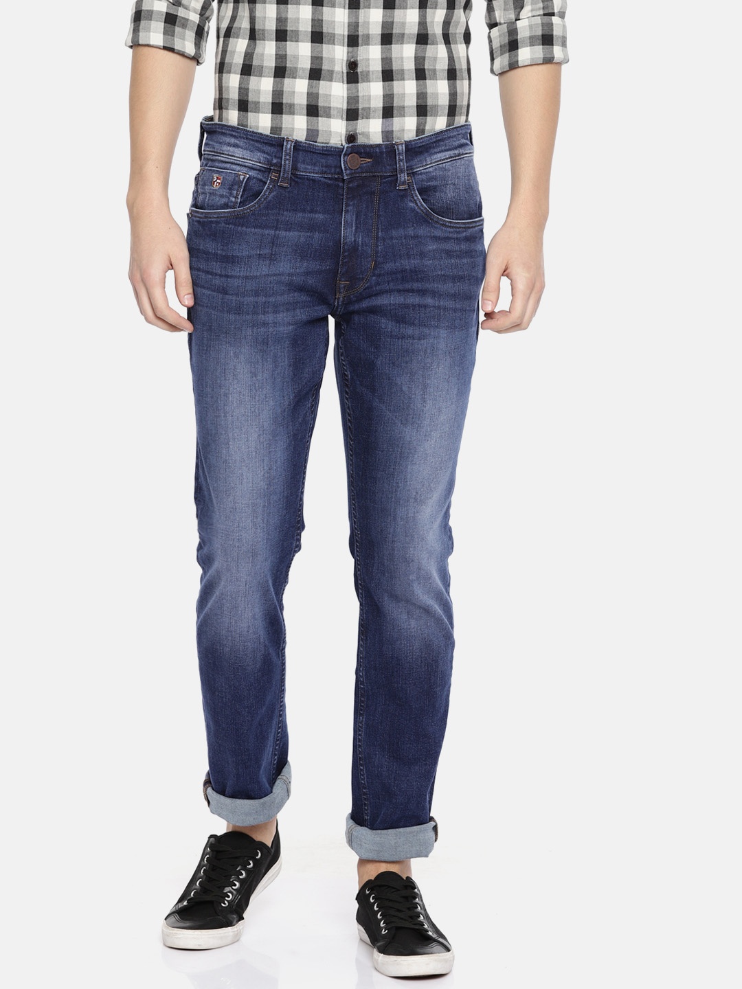 

U.S. Polo Assn. Denim Co. Men Blue Slim Fit Mid-Rise Clean Look Stretchable Jeans