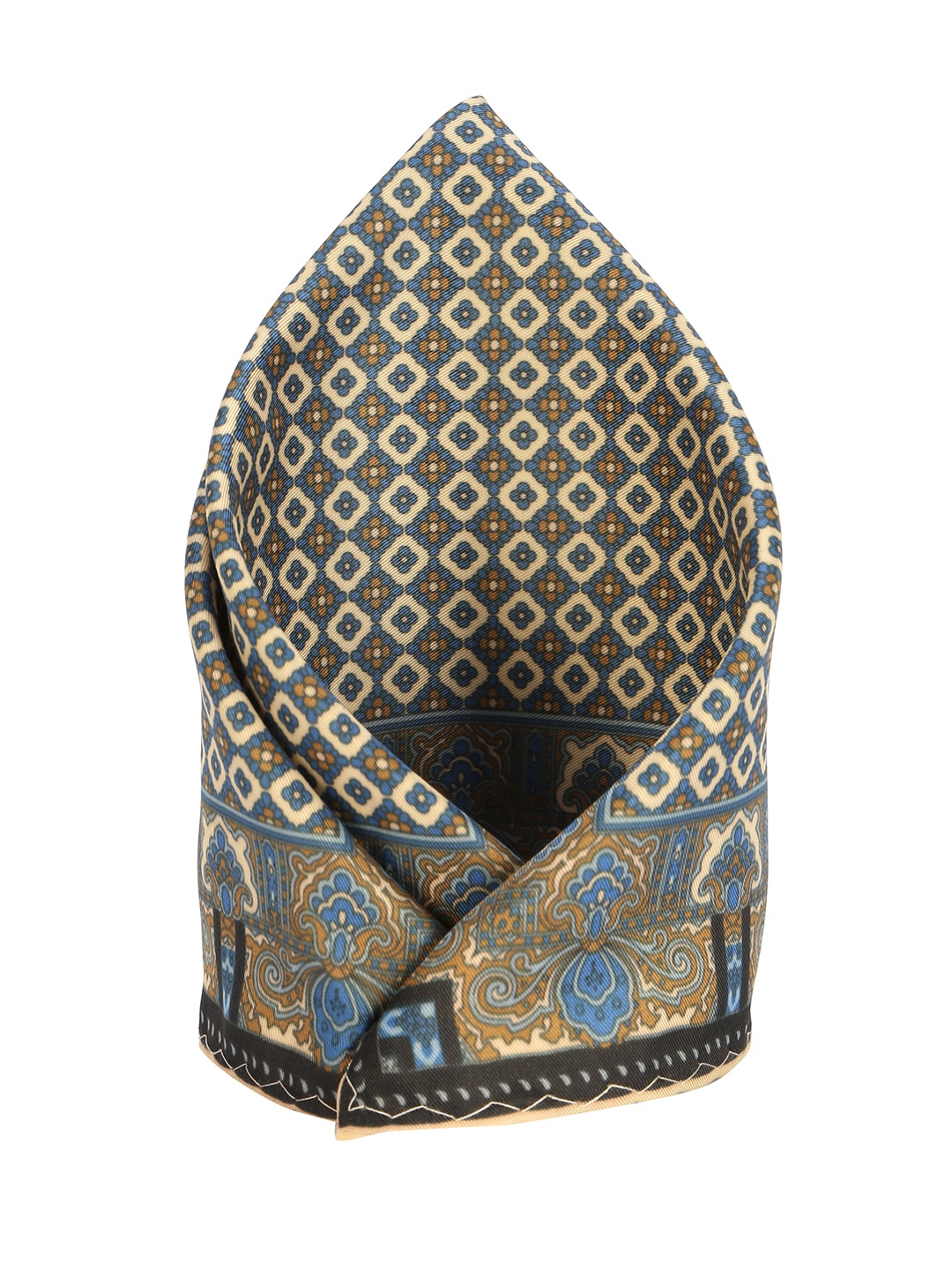 

Peter England Men Blue Printed Pocket Square