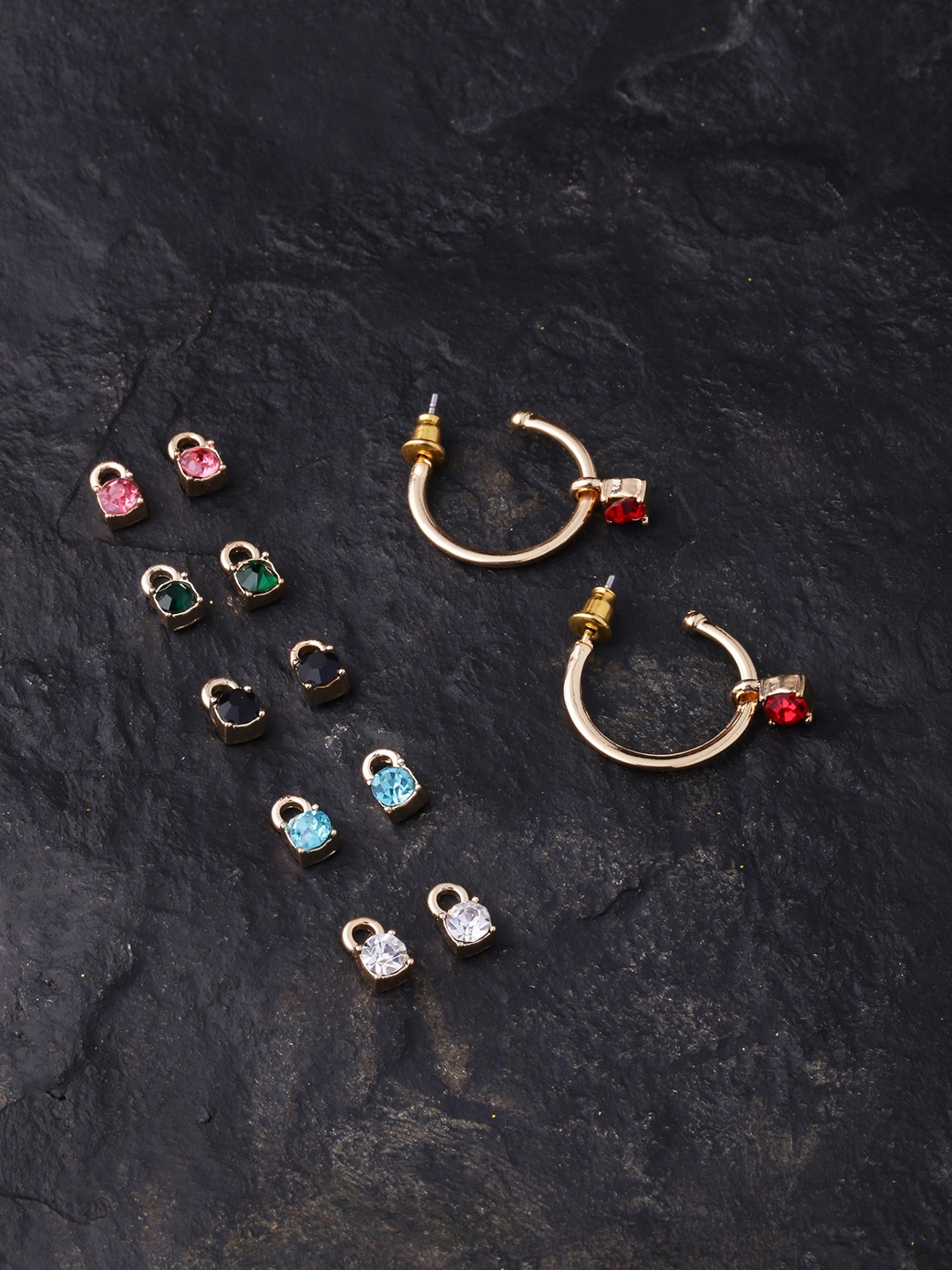 

Voylla Gold-Plated Contemporary Handcrafted Studs