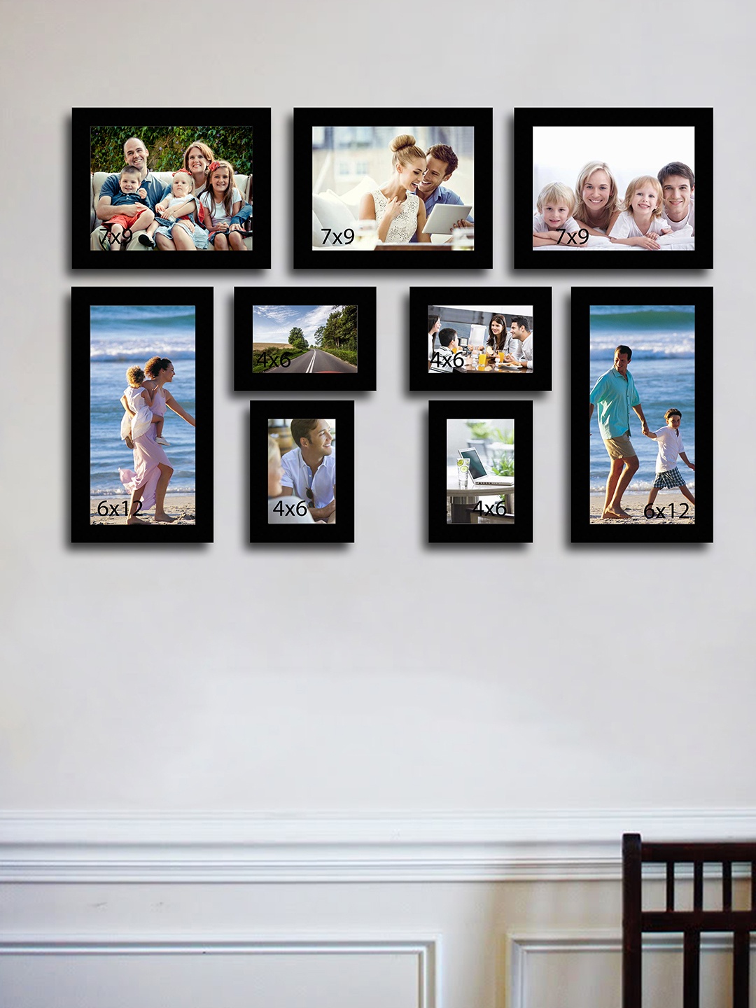 

Art Street Set of 9 Black Wall Photo Frames