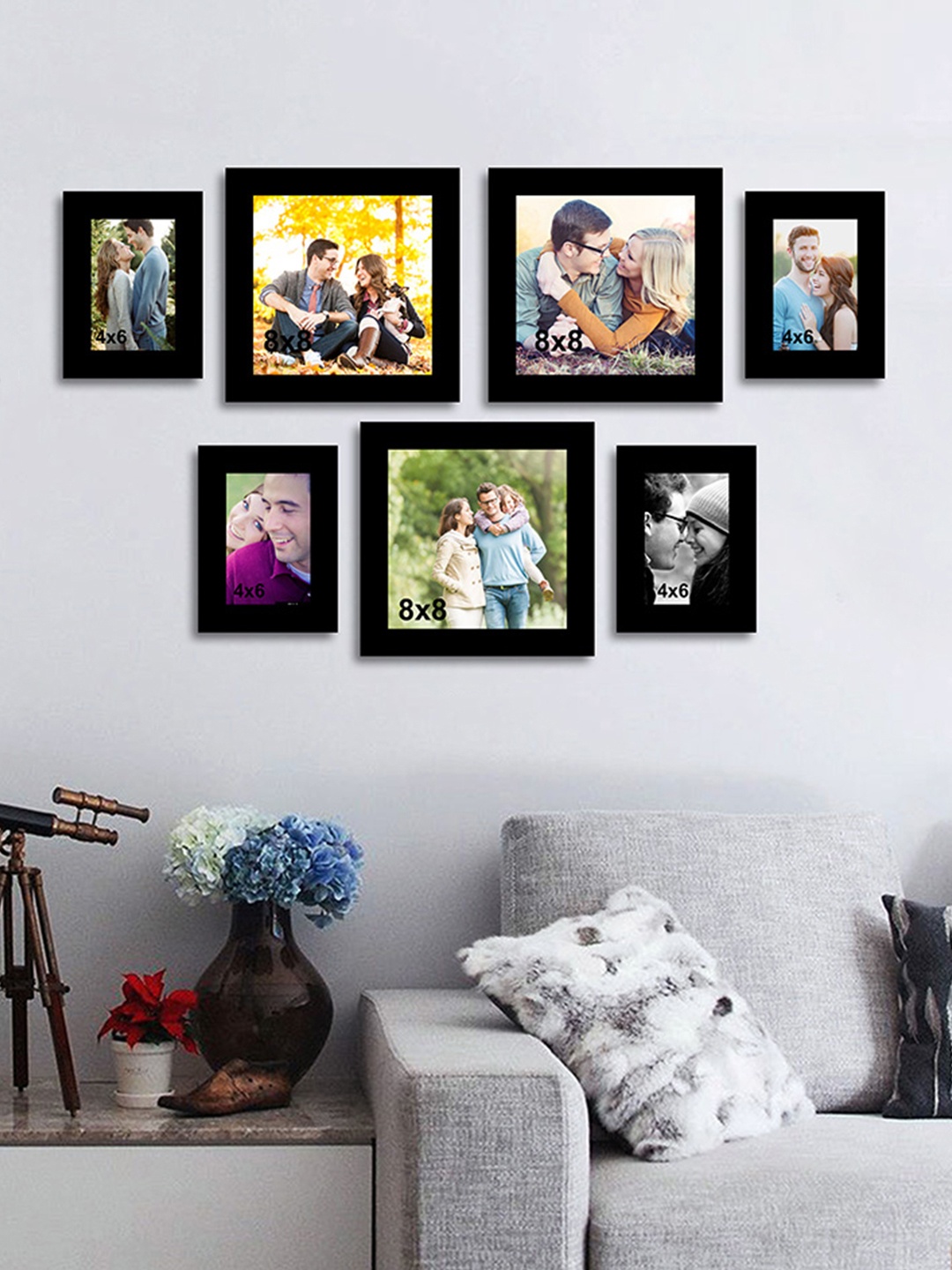 

Art Street Set of 7 Black Wall Photo Frames