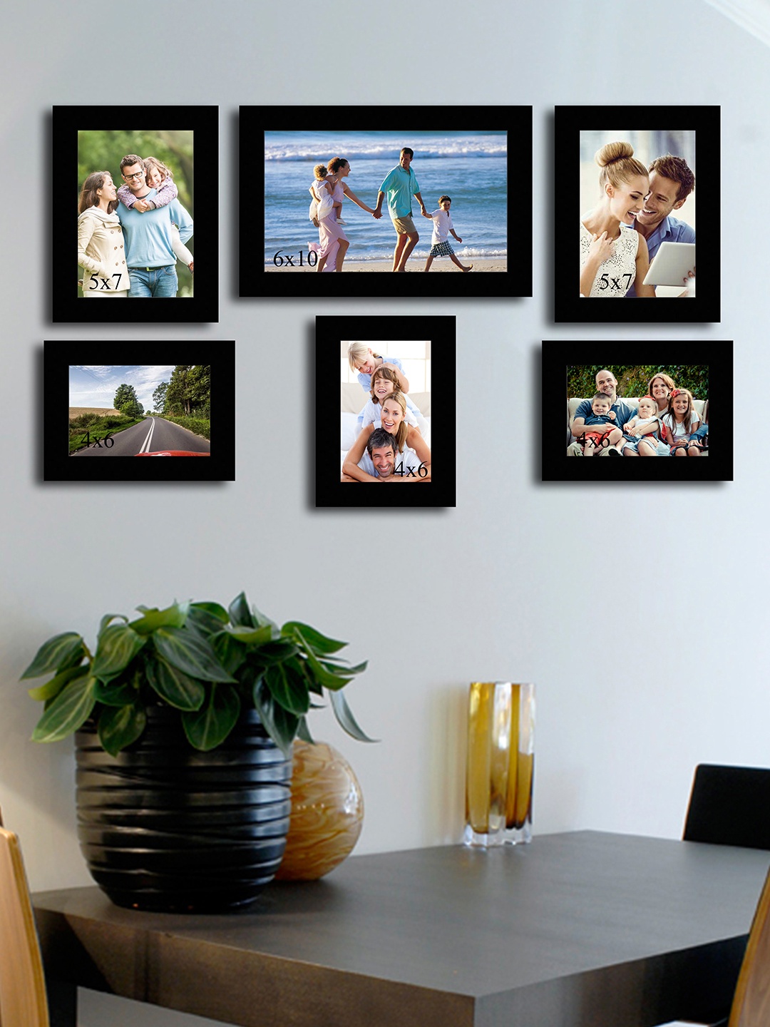 

Art Street Set of 6 Black Wall Photo Frames