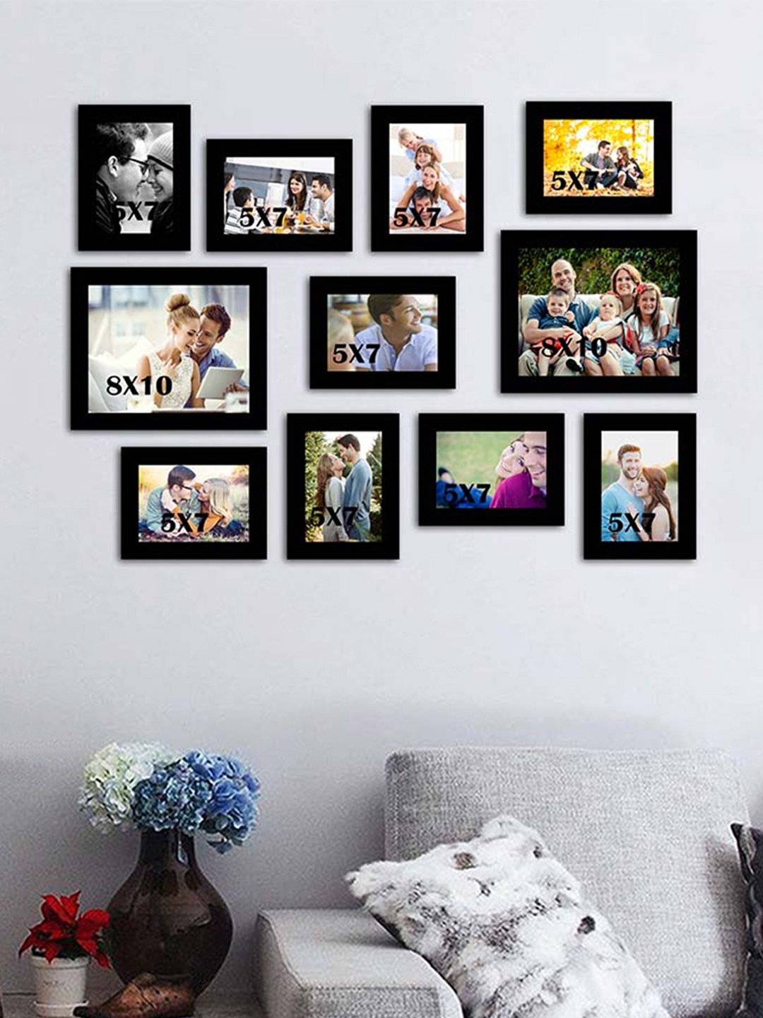 

Art Street Set of 11 Black Wall Photo Frames