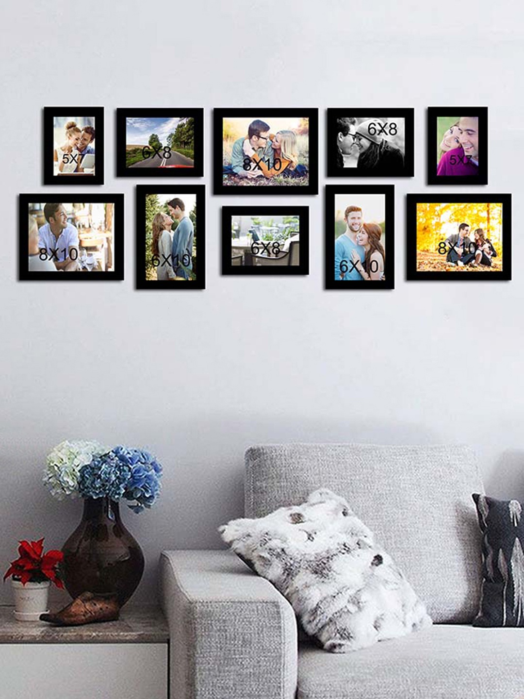 

Art Street Set of 10 Black Wall Photo Frames