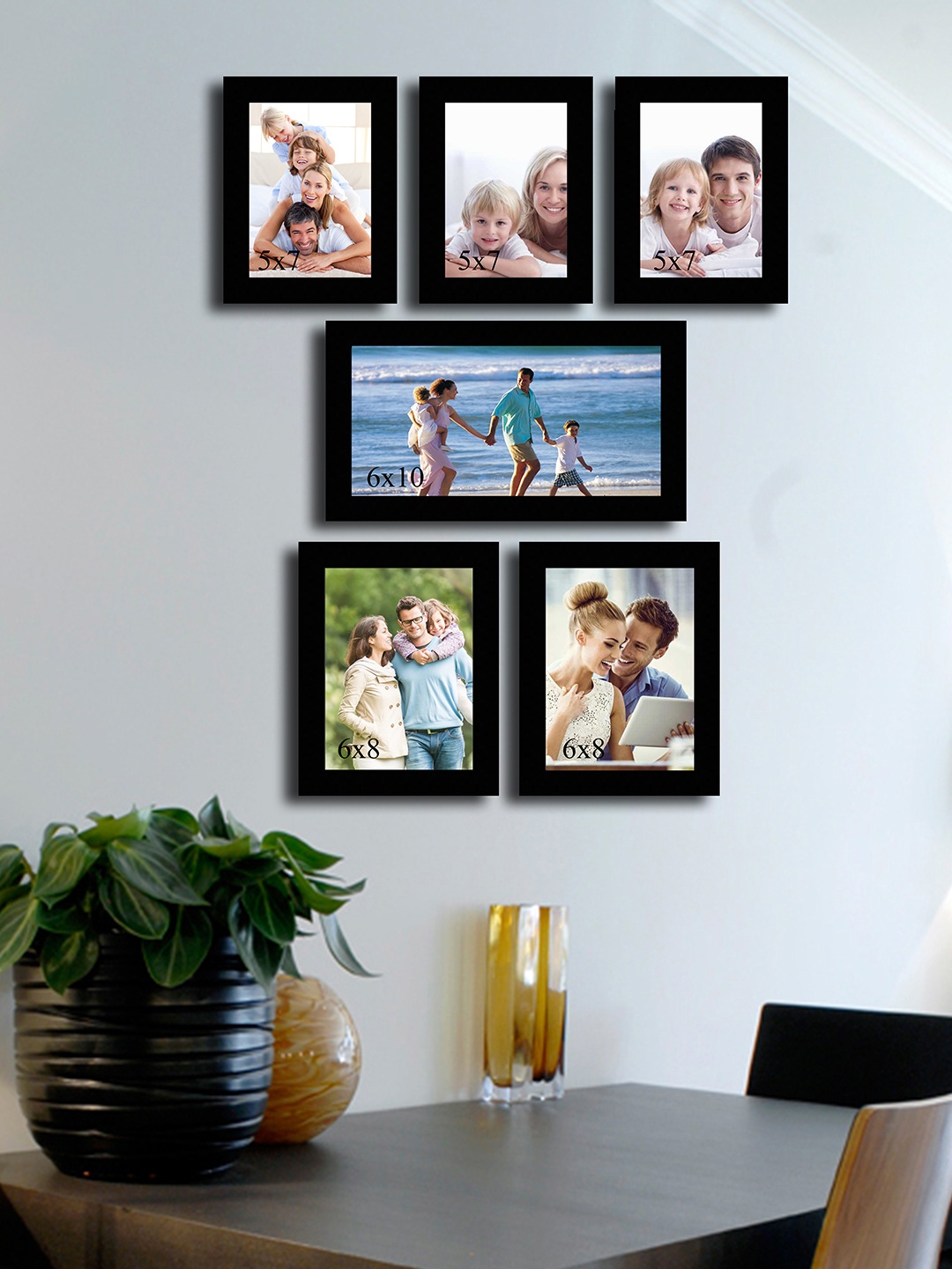 

Art Street Set of 6 Black Wall Photo Frames