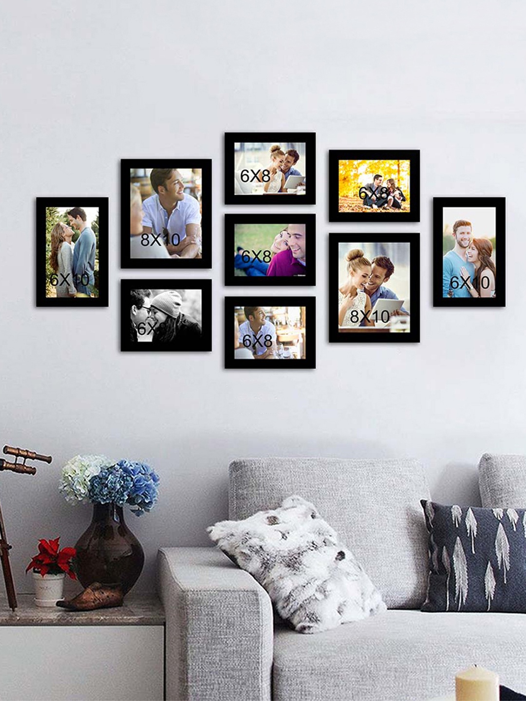

Art Street Set of 9 Black Wall Photo Frames