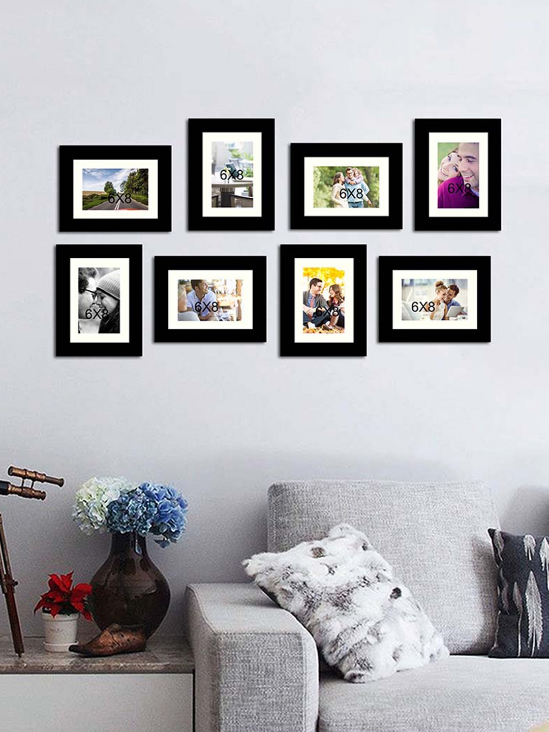 

Art Street Set of 8 Black Wall Photo Frames