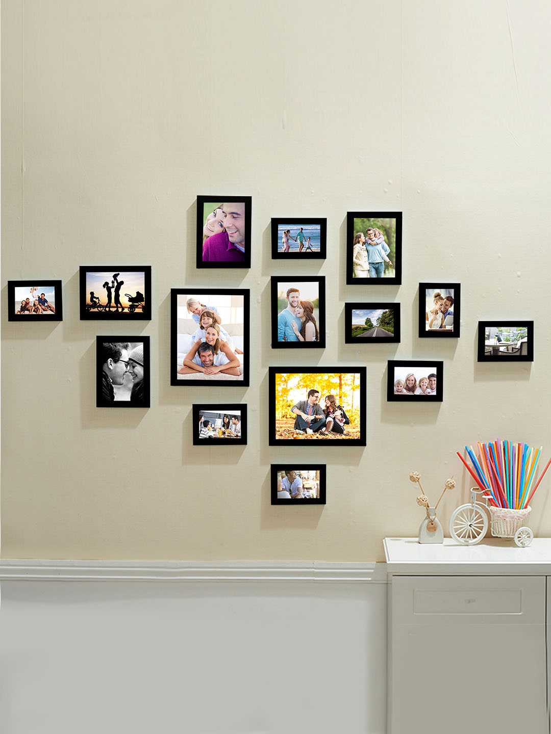 

Art Street Set of 15 Black Wall Photo Frames
