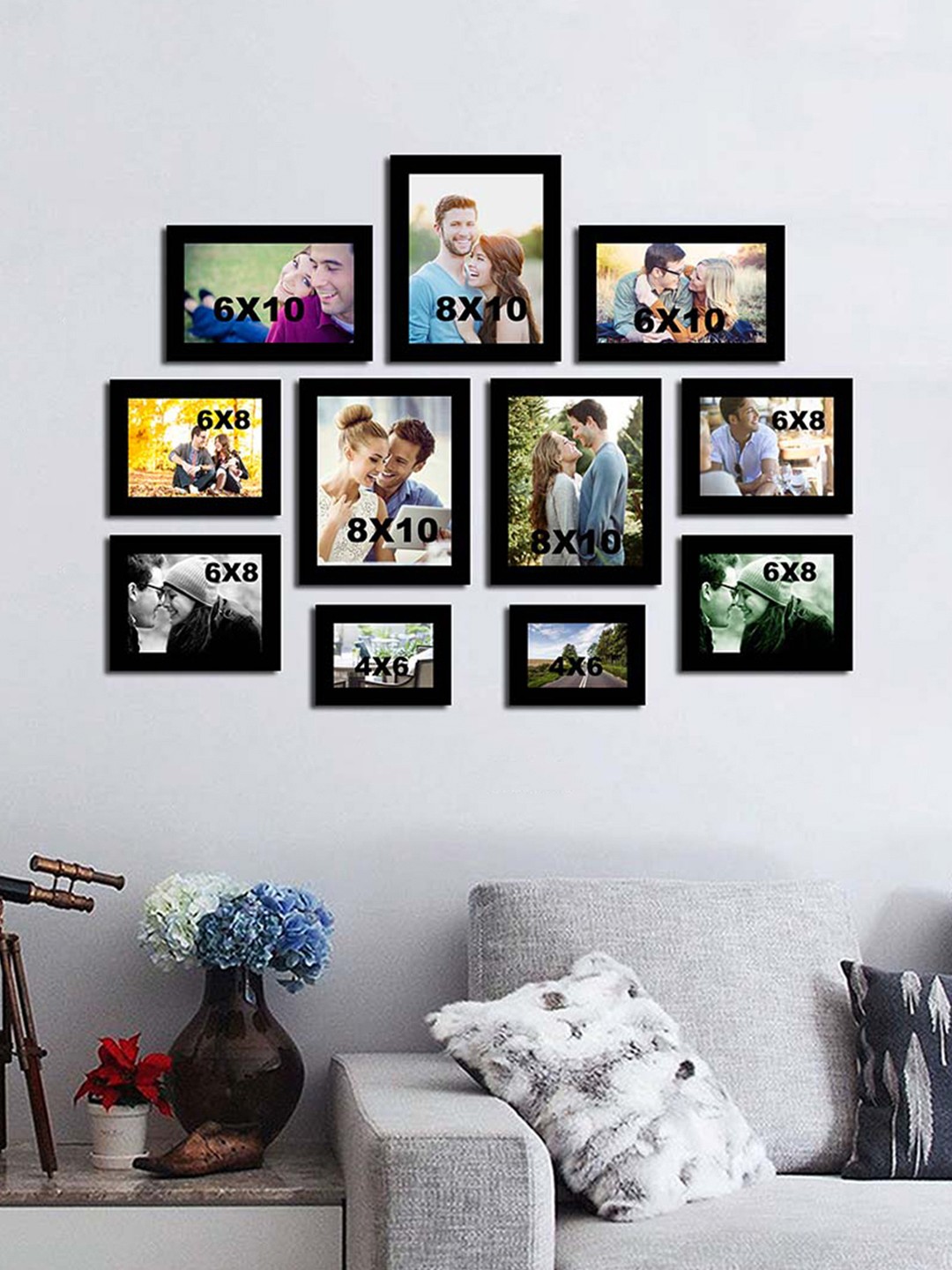 

Art Street Set of 11 Black Wall Photo Frames