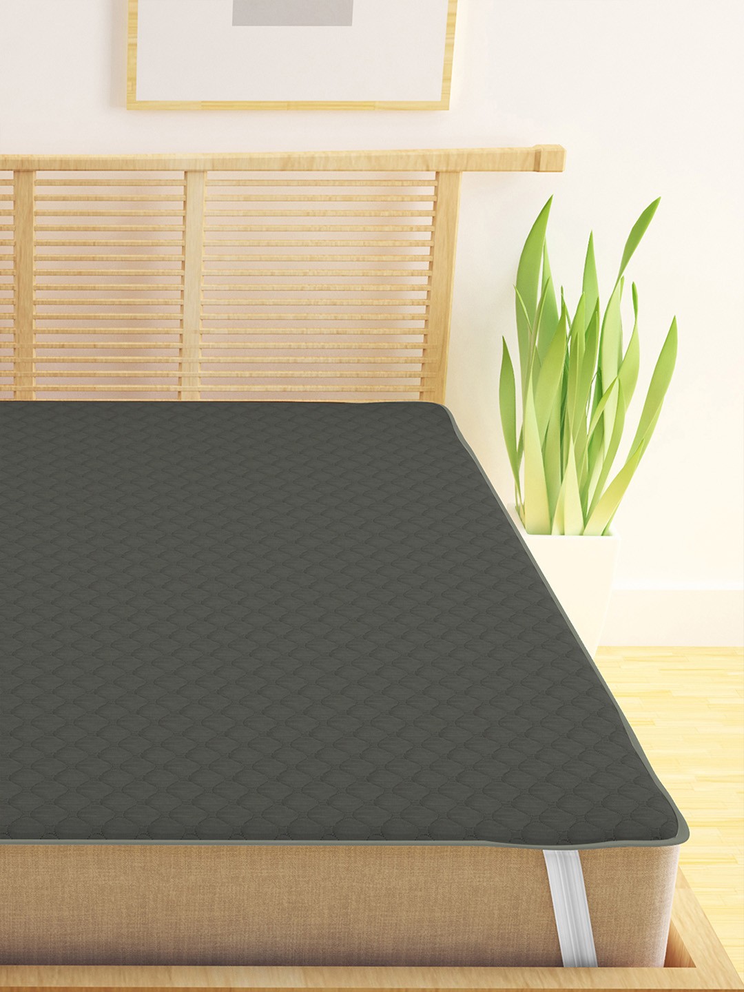 

Story@home Grey Double Bed Waterproof Mattress Protector