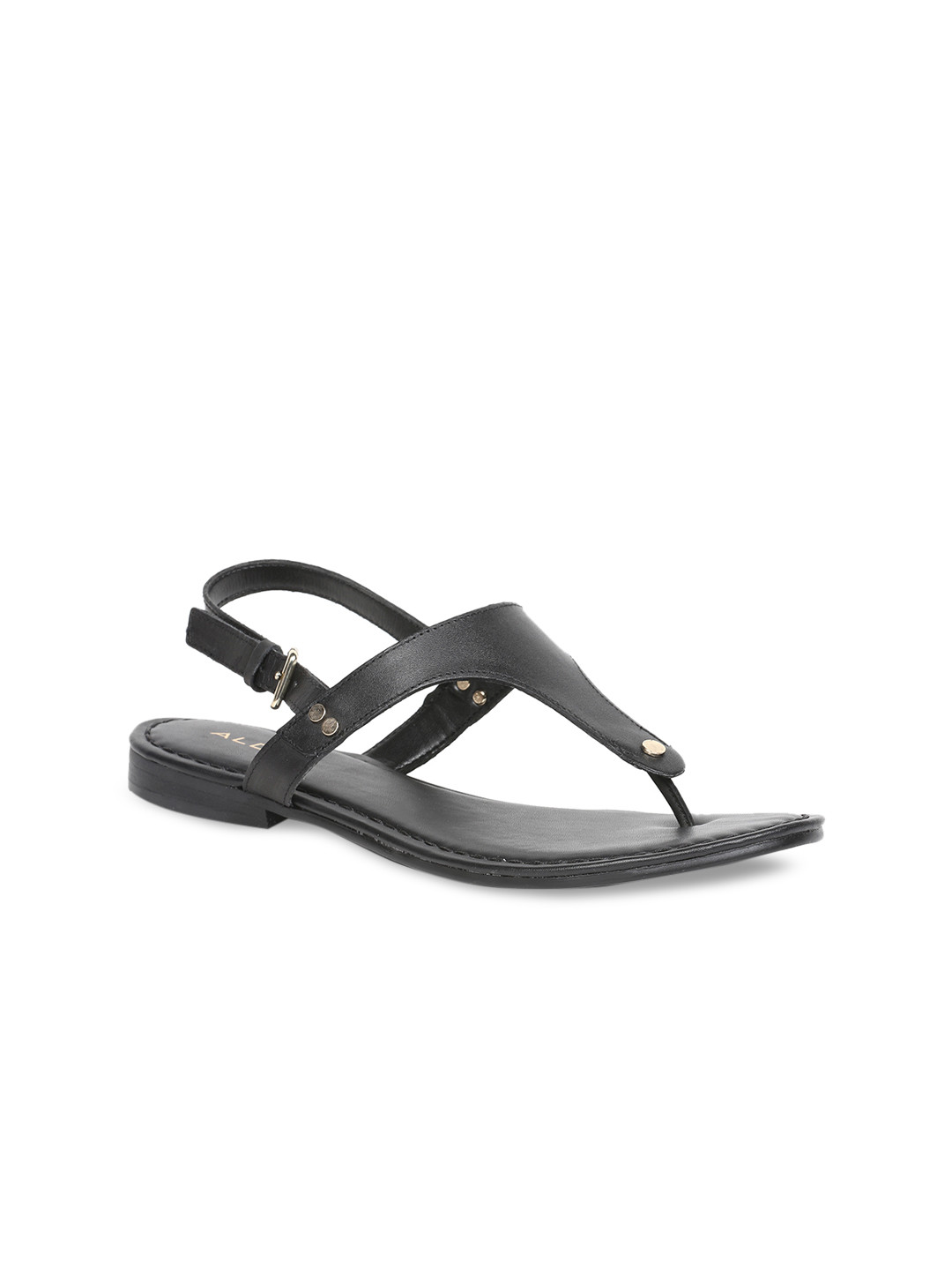 

ALDO Women Black Solid T-Strap Flats