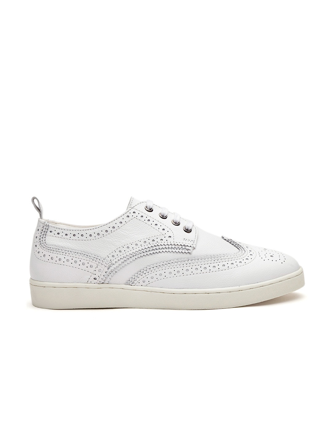 

Carlton London Men White Leather Brogues