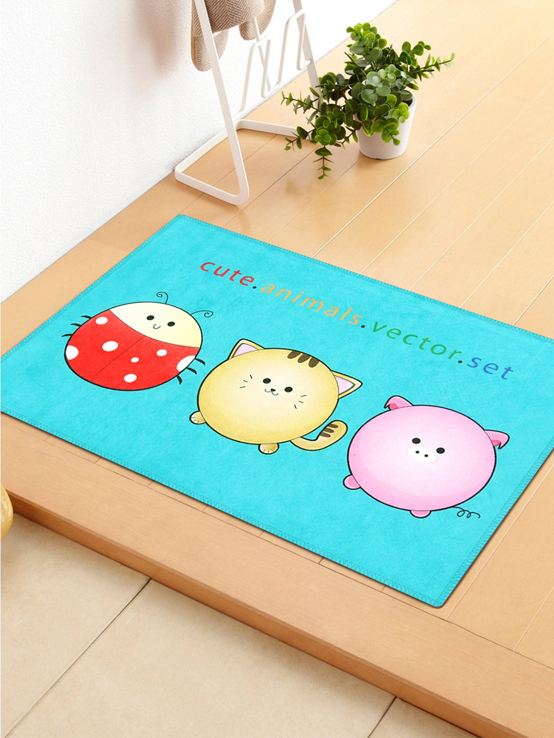 

Story@home Multicoloured Rectangular Anti-Skid Doormat, Multi