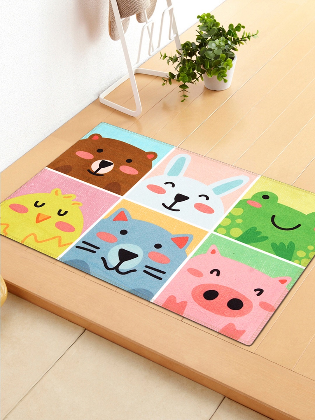 

Story@home Multicoloured Rectangular Anti-Skid Doormat, Multi