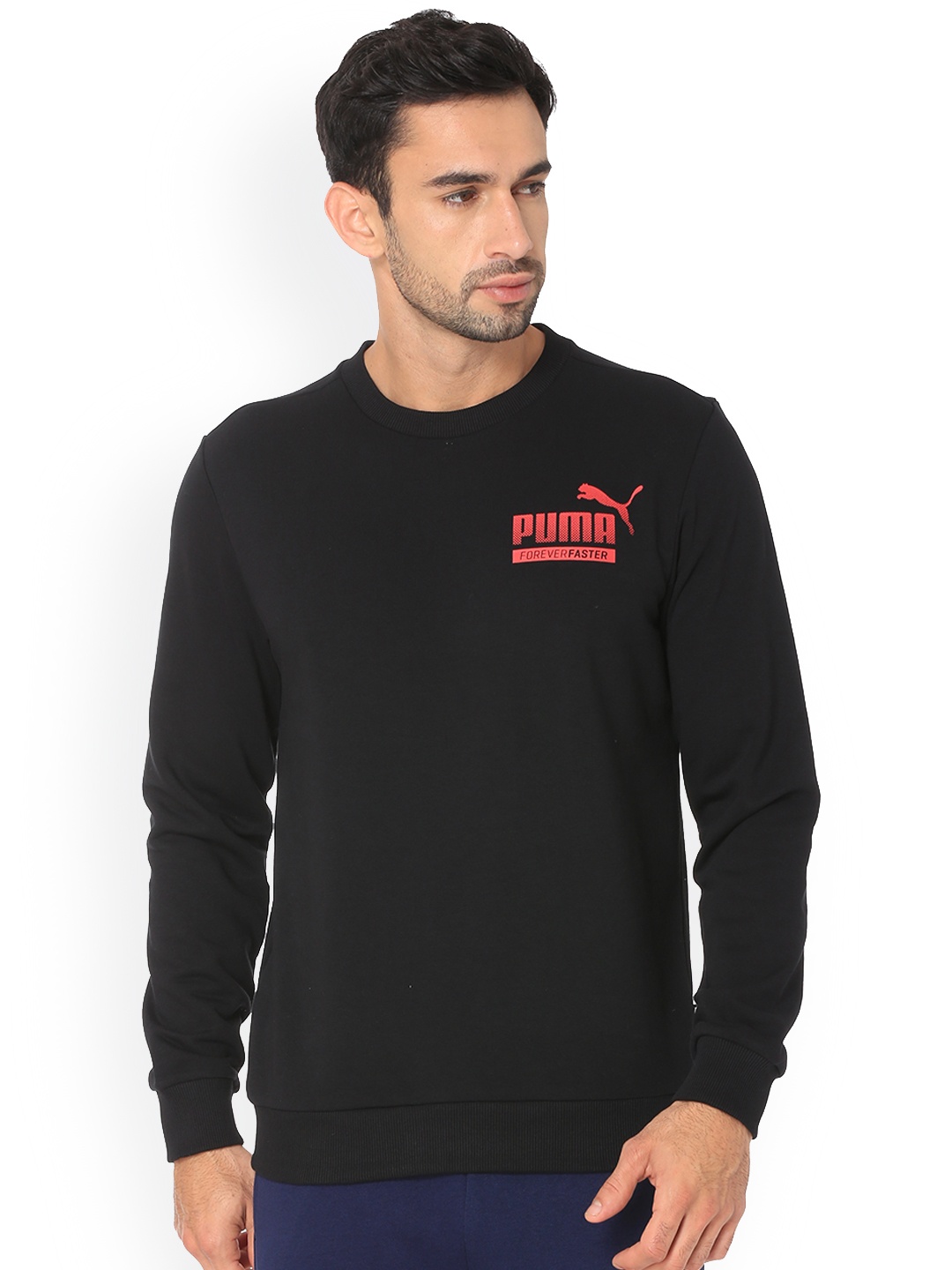 

Puma Men Black Printed Sweatshirt