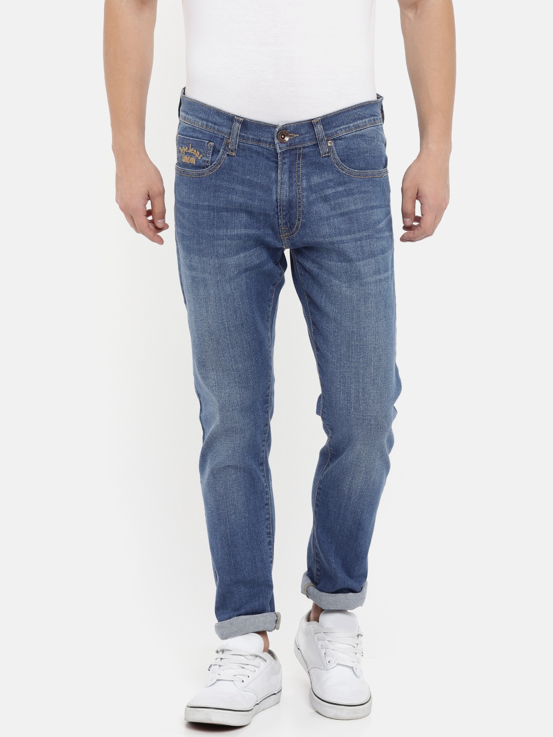 

Pepe Jeans Men Blue Slim Fit Low-Rise Clean Look Stretchable Jeans