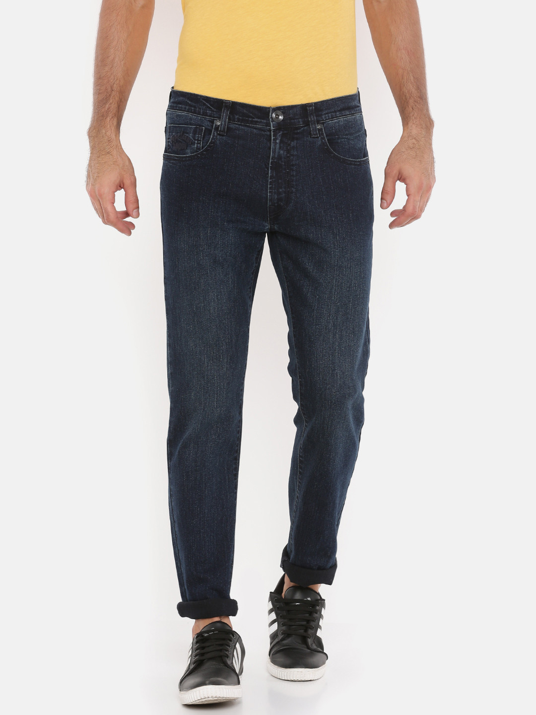 

Pepe Jeans Men Navy Blue Vapour Slim Fit Low-Rise Clean Look Stretchable Jeans