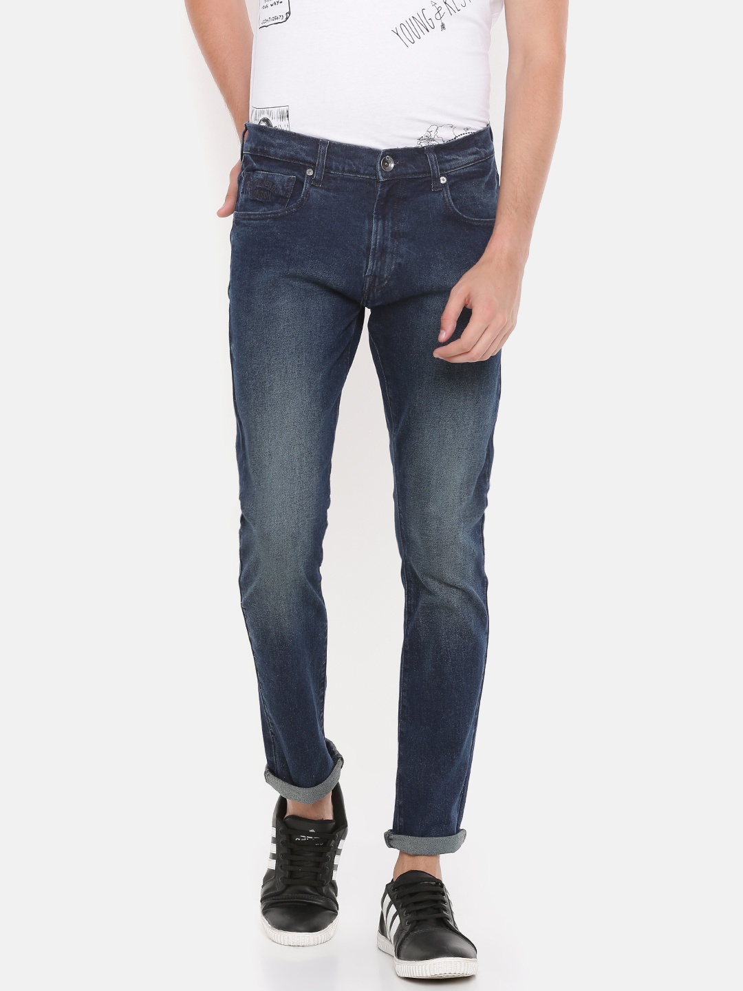 

Pepe Jeans Men Blue Vapour Slim Fit Low-Rise Clean Look Stretchable Jeans
