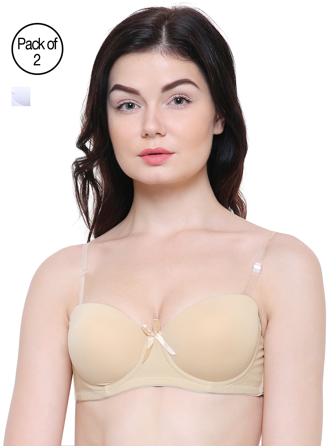 

Friskers Pack Of 2 Push-Up Bras O-990-02-09, White
