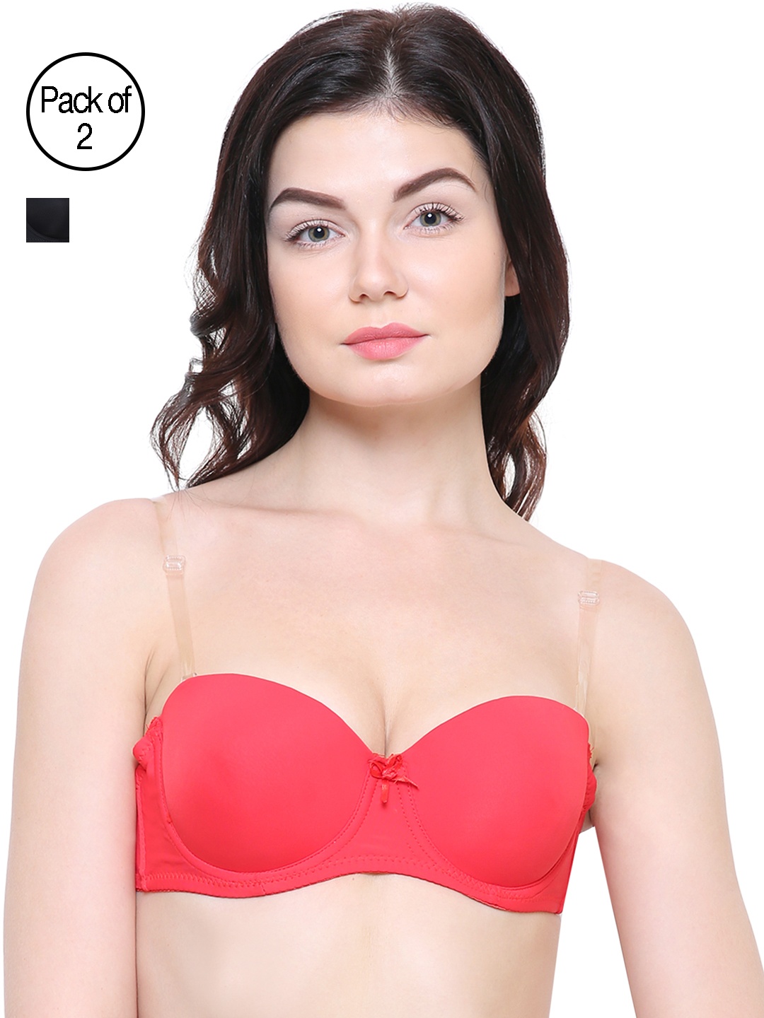 

Friskers Pack Of 2 Push-Up Bras O-990-01-03, Black
