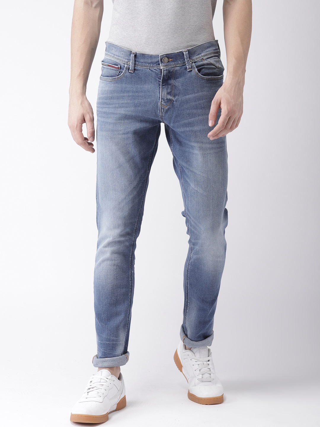 

Tommy Hilfiger Men Blue Sidney Skinny Fit Mid-Rise Clean Look Stretchable Jeans