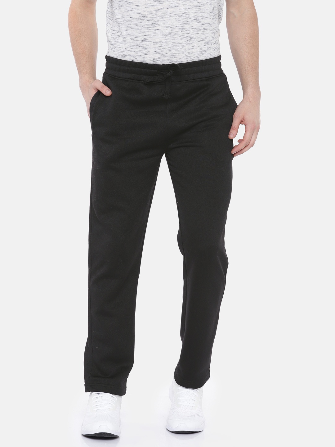 

Wildcraft Men Black Solid Running Track Pants