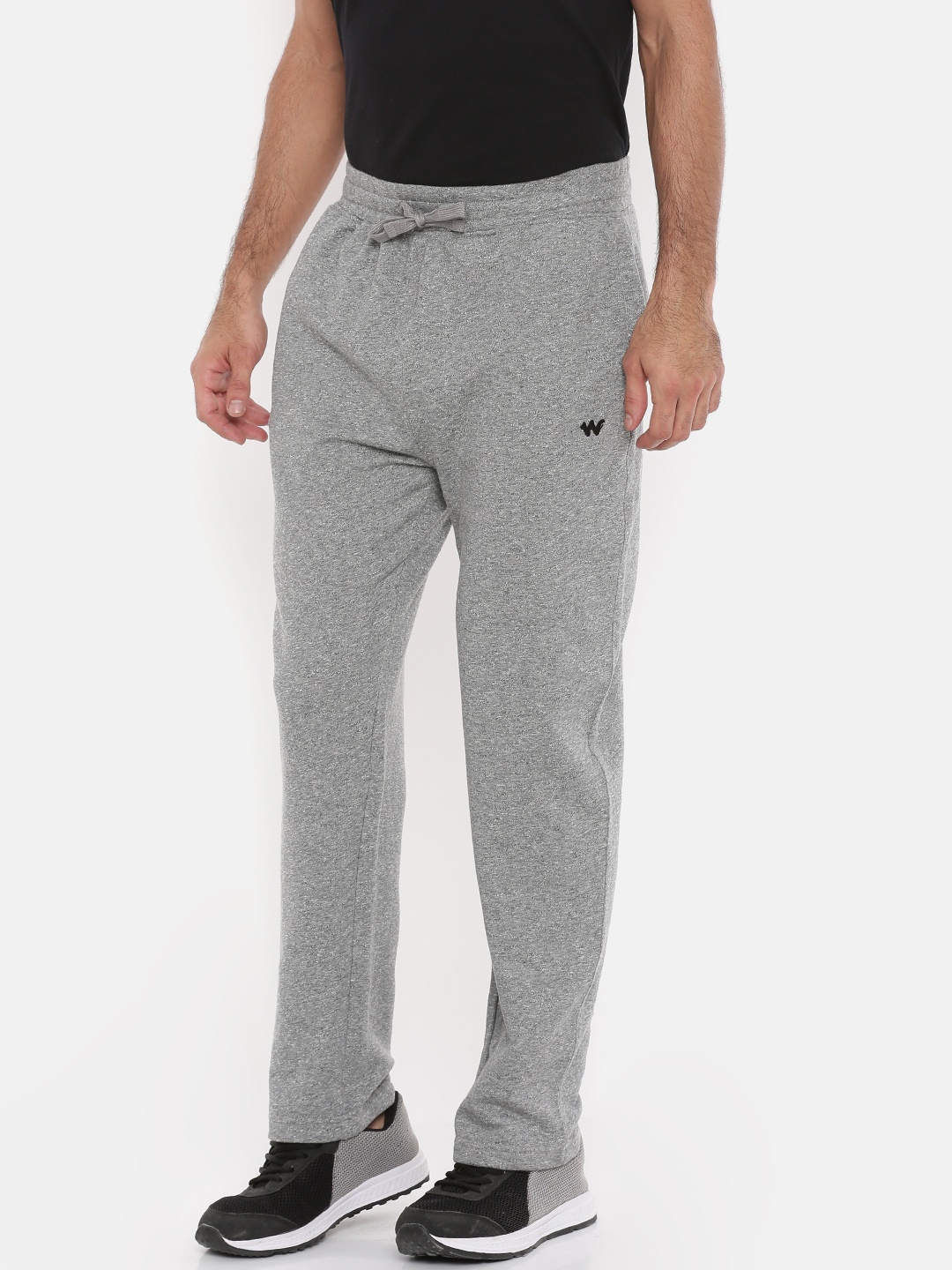 

Wildcraft Men Grey Solid Track Pants, Grey melange