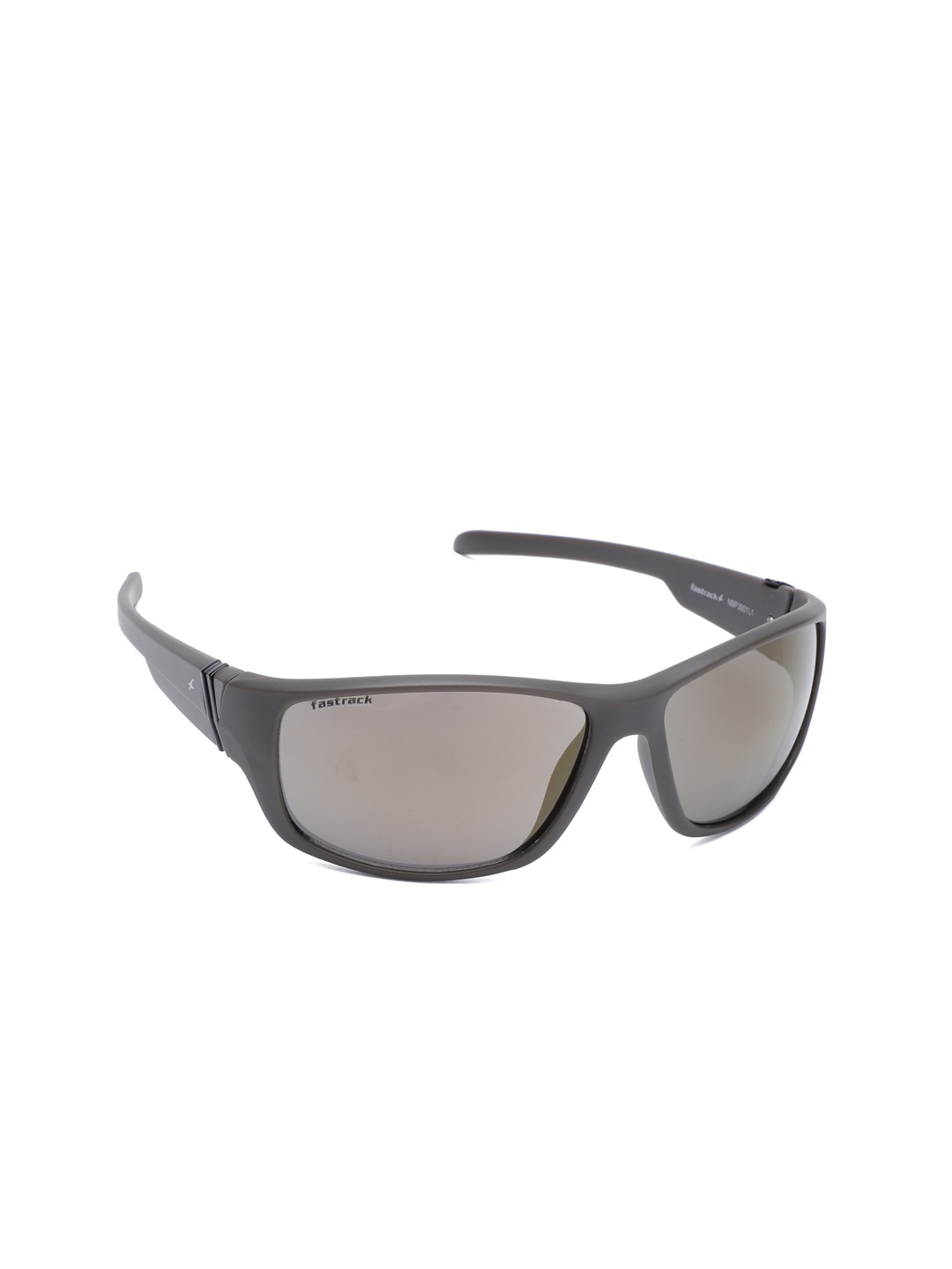 

Fastrack Men Mirrored Rectangle Sunglasses NBP390YL1, Gold