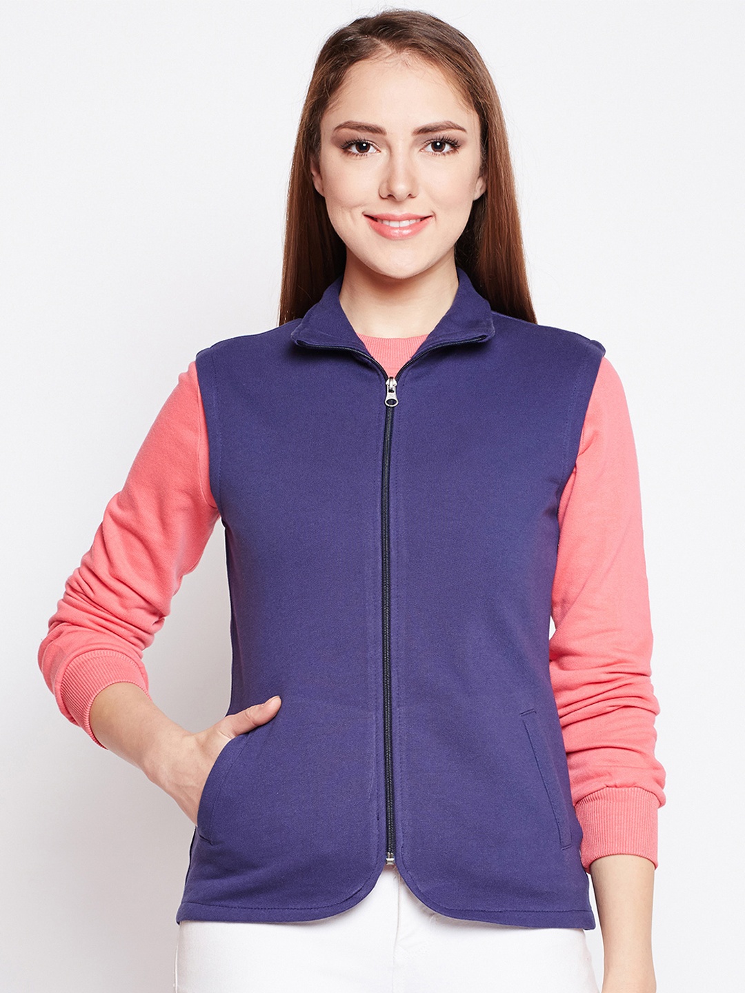 

WISSTLER Women Blue Solid Open Front Jacket