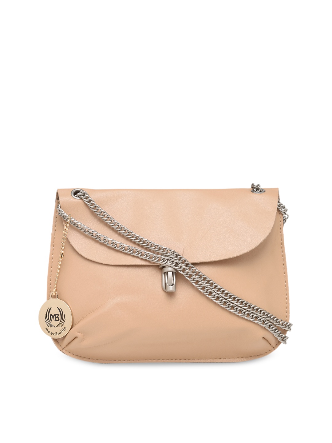 

Moedbuille Women Beige Solid Sling Bag