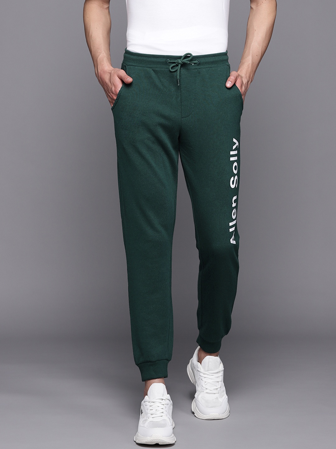 

Allen Solly Sport Men Green Joggers with Printed Detail