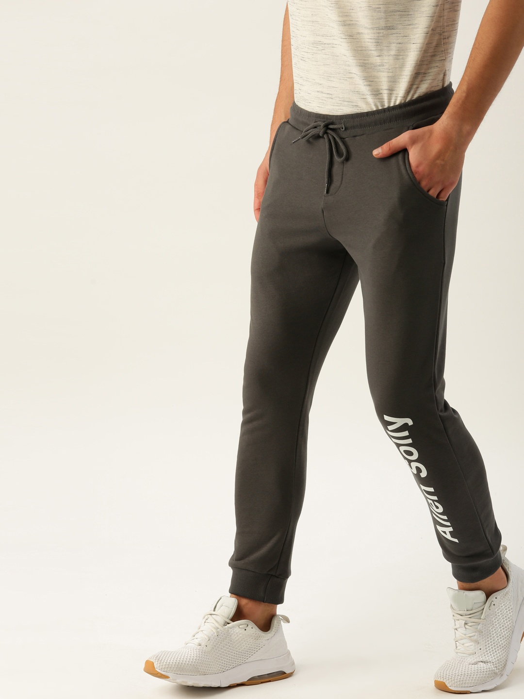 

Allen Solly Sport Men Charcoal Grey Printed Joggers