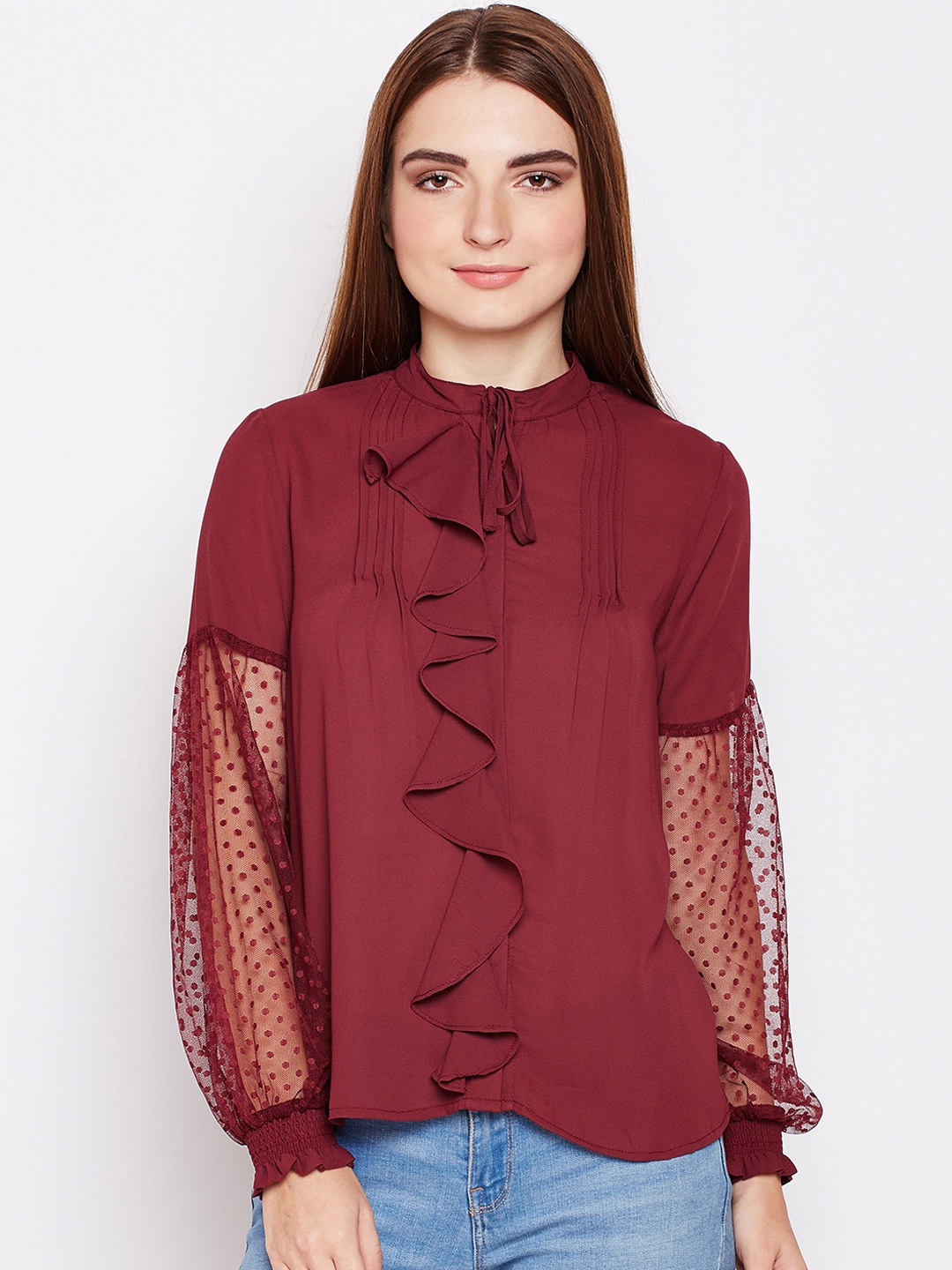 

Oxolloxo Women Maroon Solid Top