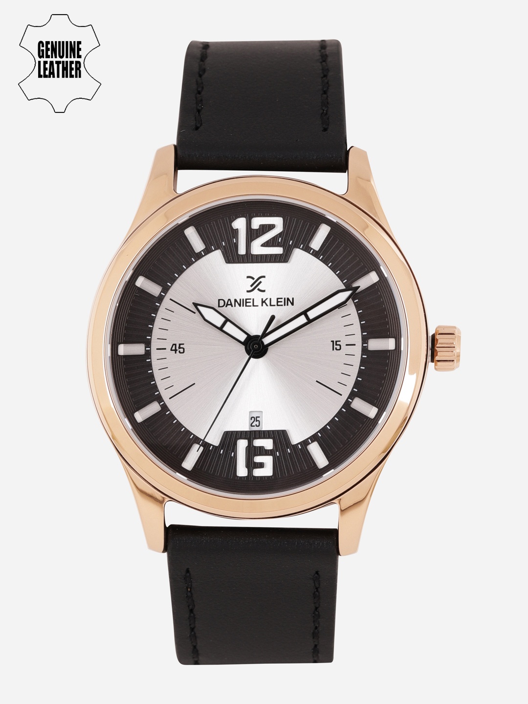 

Daniel Klein Men Silver-Toned & Black Analogue Watch DK11868-3