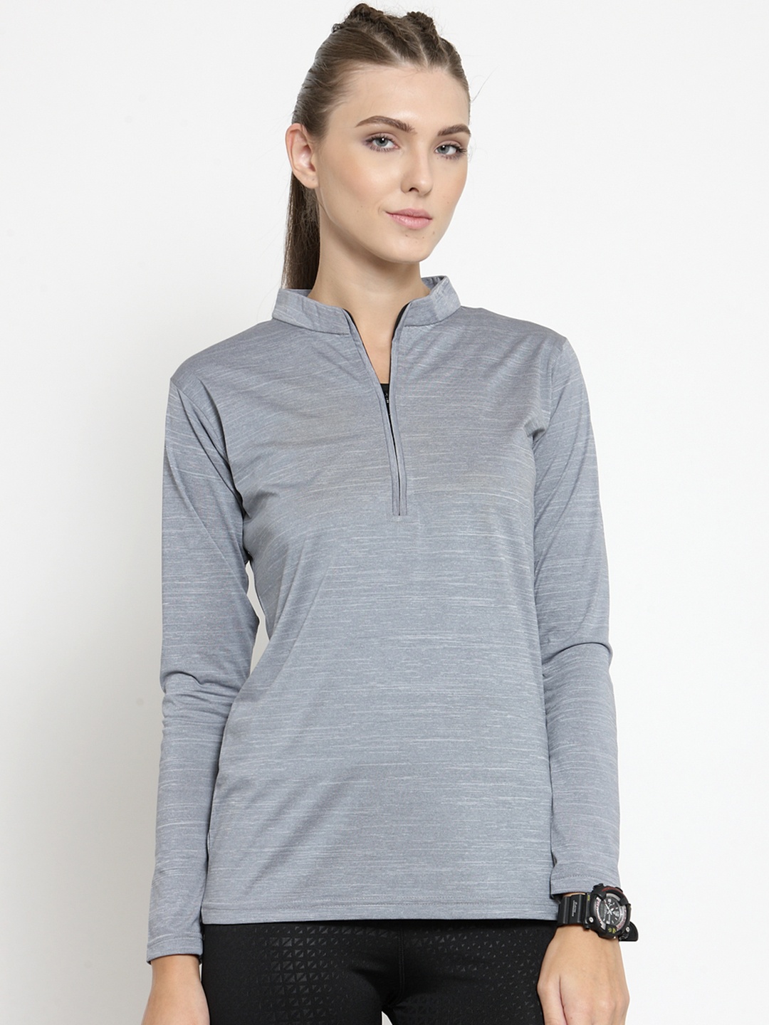 

Boston Club Women Grey Slim Fit T-shirt
