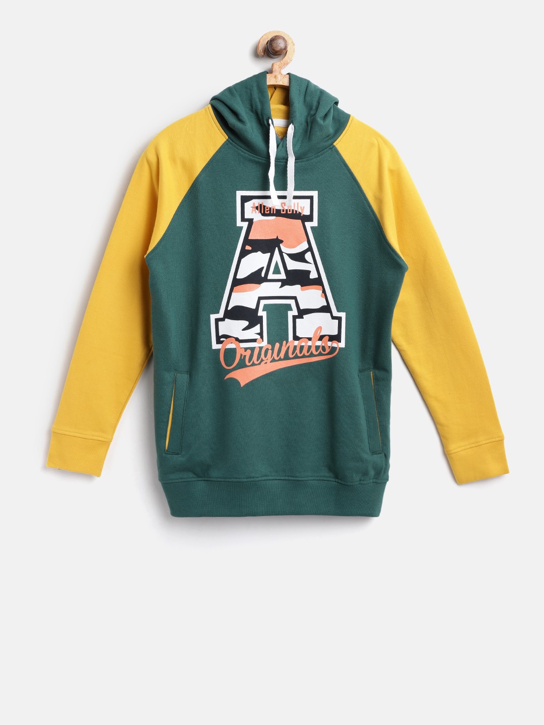 

Allen Solly Junior Boys Green & Yellow Printed Sweatshirt