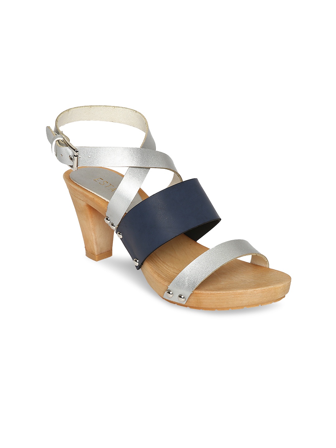 

ESTATOS Women Silver-Toned Solid Heels