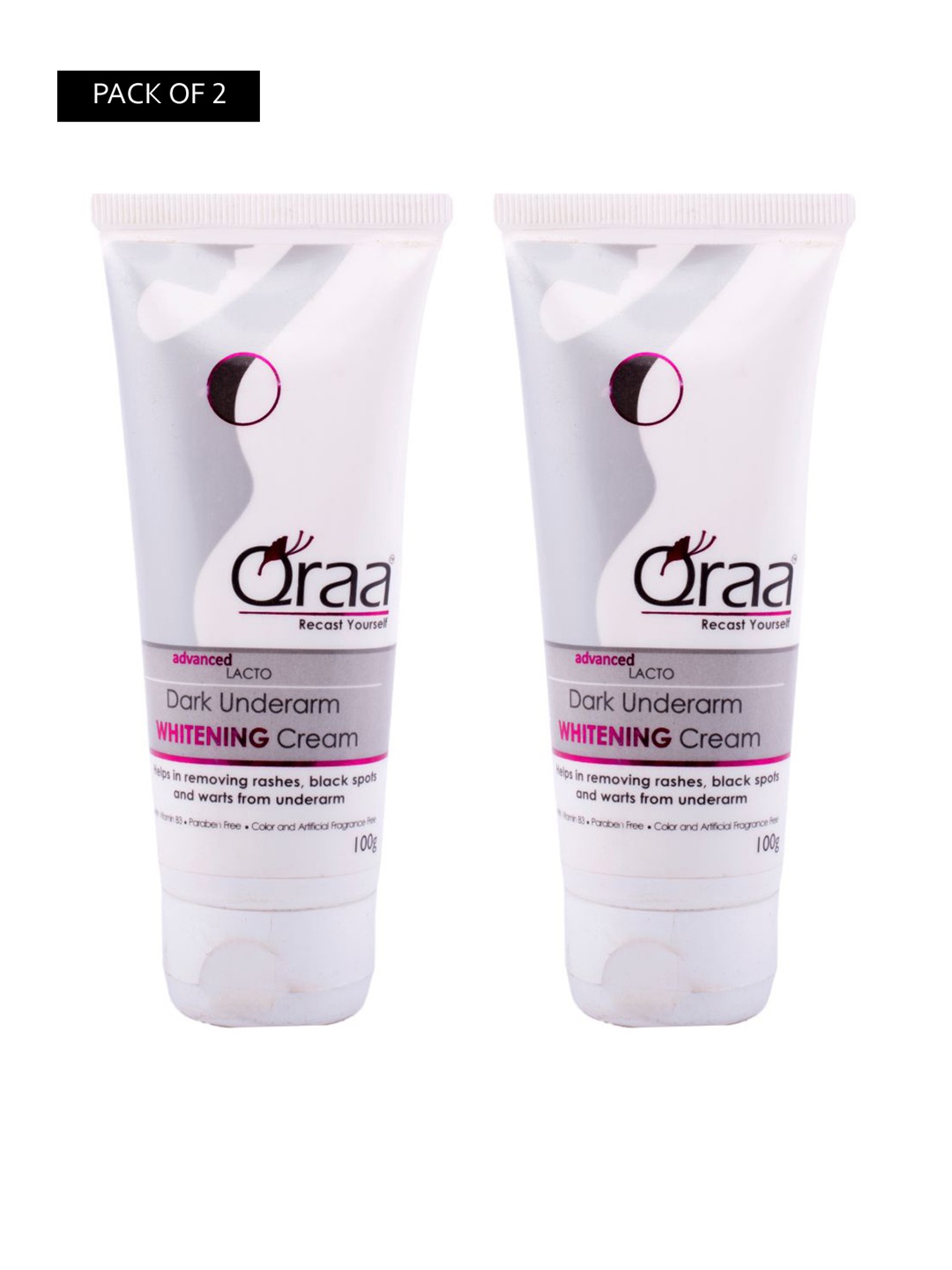 

Qraa Pack of 2 Dark Underarm Whitening Cream 100 g each, Off white