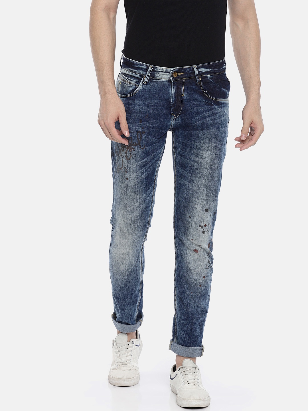 

SPYKAR Men Blue Skinny Fit Low-Rise Clean Look Stretchable Jeans