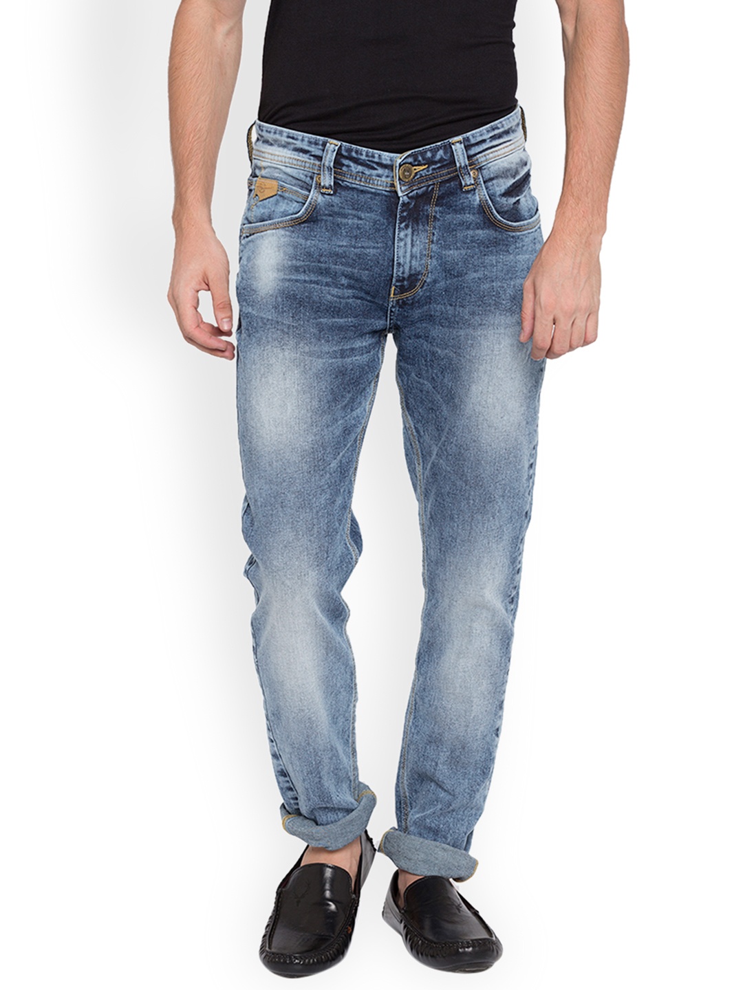 

SPYKAR Men Blue Skinny Fit Low-Rise Clean Look Stretchable Jeans