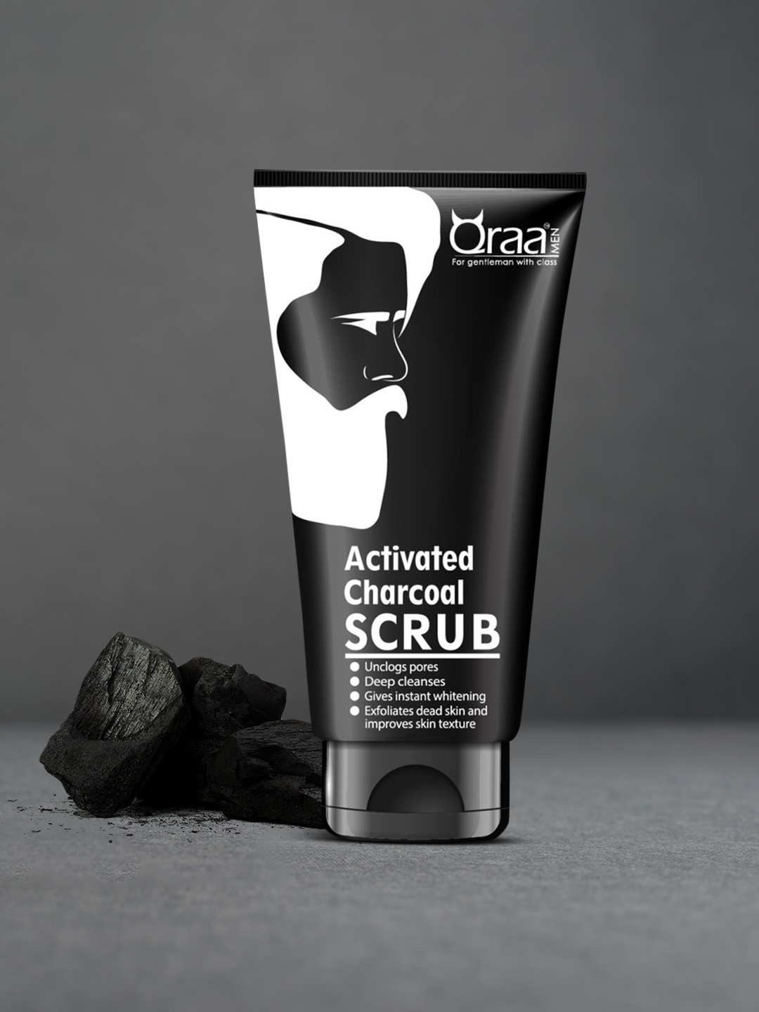 

Qraa Men Pack of 2 Activated Charcoal Face Scrub, 100 g, Black