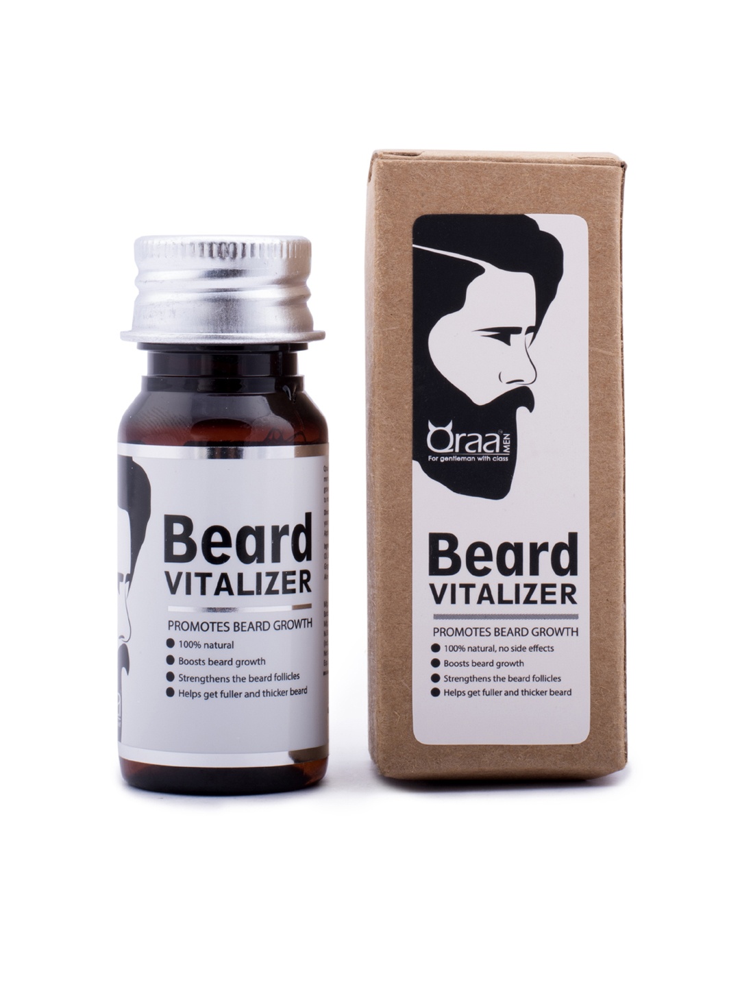 

Qraa Men Beard Vitalizer for Beard Growth & Nourishment 30 ml, Black