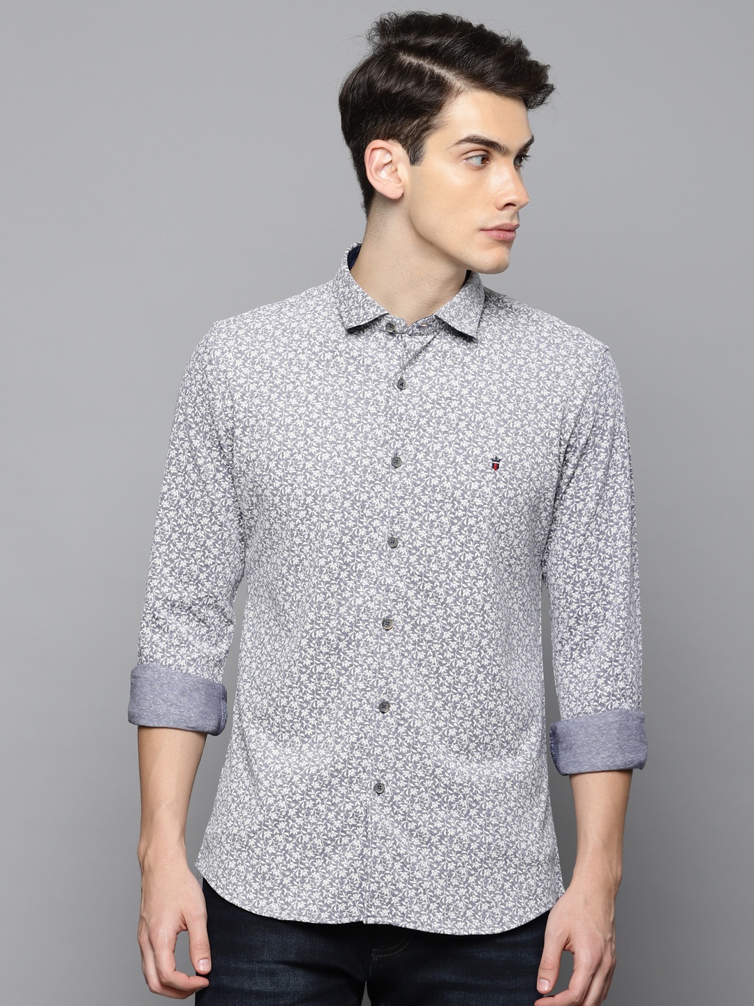 

Louis Philippe Sport Men Grey Slim Fit Printed Casual Shirt