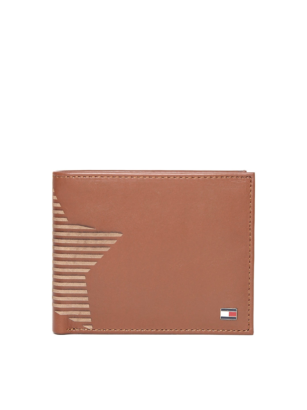 

Tommy Hilfiger Men Brown Leather Textured Detail Two Fold Wallet