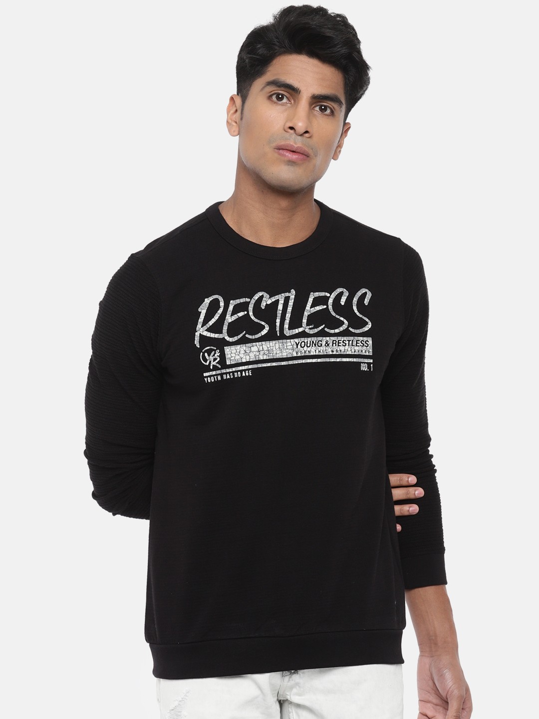 

SPYKAR Men Black Printed Sweatshirt