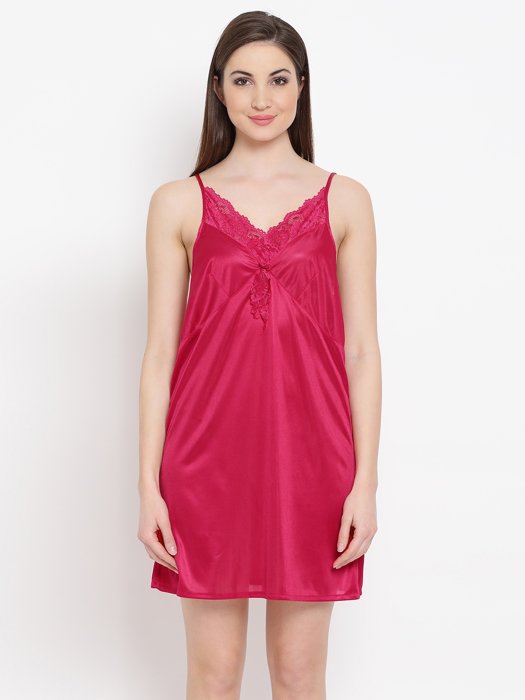 

Clovia Pink Baby-Doll Nightdress NS0299P14S